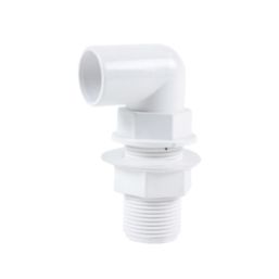 FloPlast Bent Tank Connectors White 21.5mm 5 Pack