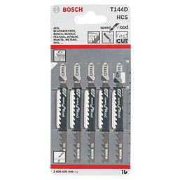 Bosch  T144D Wood Jigsaw Blades 100mm 5 Pack
