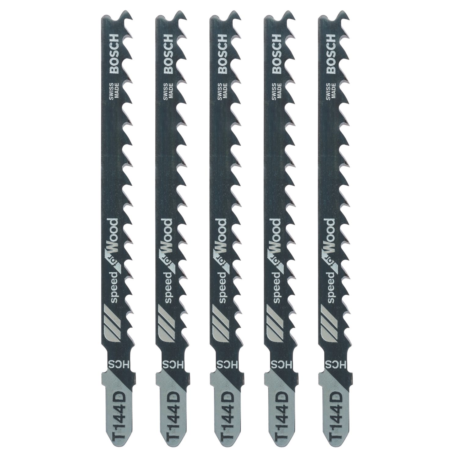 Bosch T144D Wood Jigsaw Blades 100mm 5 Pack (11397)