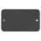 Knightsbridge  2-Gang Metal Clad Blanking Plate Black