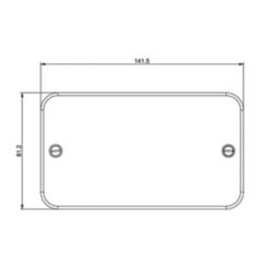 Knightsbridge  2-Gang Metal Clad Blanking Plate Black