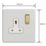Varilight  13A 1-Gang 2-Pole Switched Socket Paintable  with White Inserts
