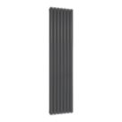 Reina Elips Double 1800mm x 420mm 4353BTU Anthracite Vertical Designer Radiator
