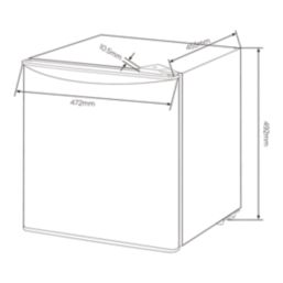 Essentials NNF43UK Freestanding Mini Fridge White 472mm