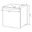 Essentials NNF43UK Freestanding Mini Fridge White 472mm