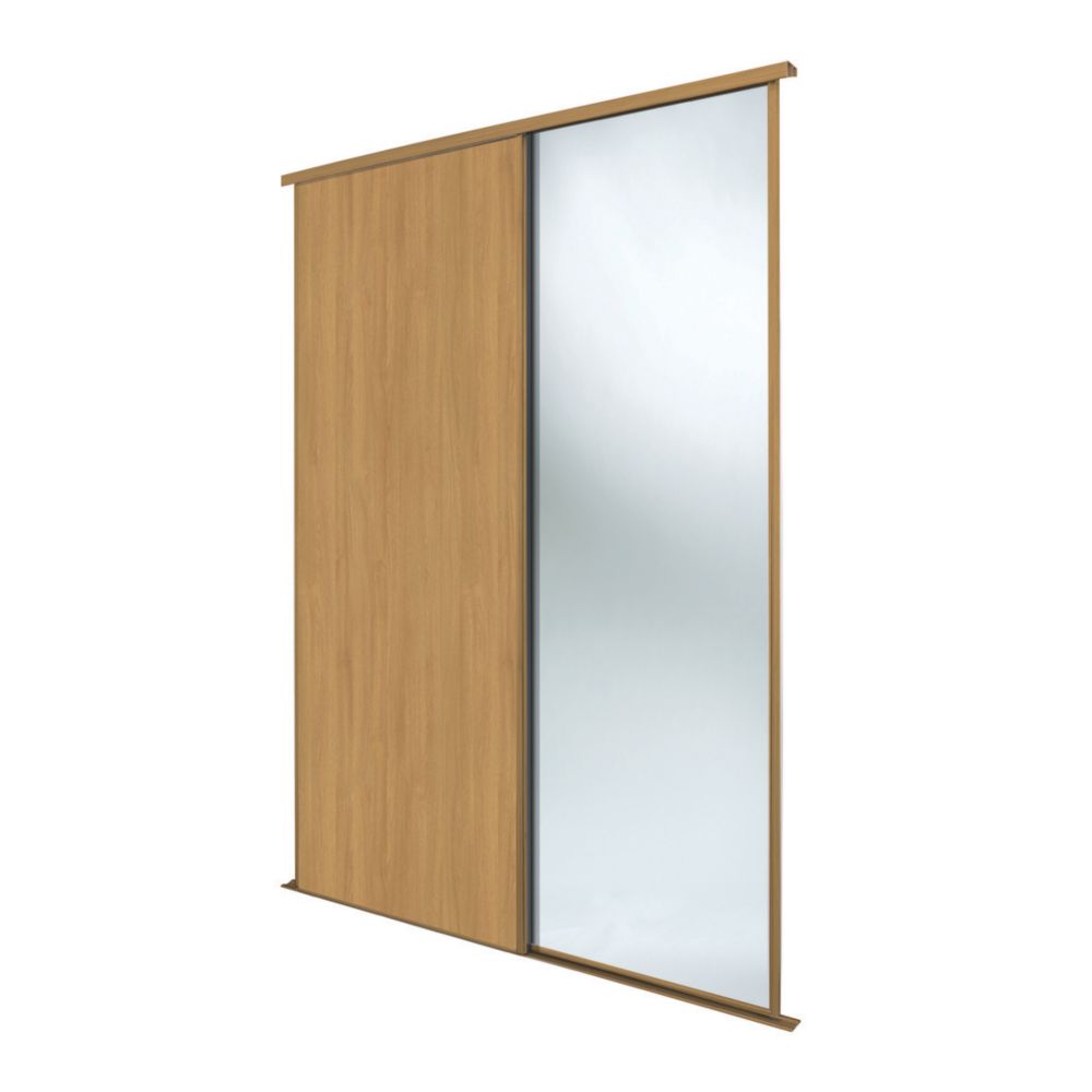 Spacepro Classic 2 Door Sliding Wardrobe Door Kit Oak 1489 X