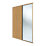 Spacepro Classic 2-Door Sliding Wardrobe Door Kit Oak Frame Oak / Mirror Panel 1489mm x 2260mm