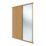 Spacepro Classic 2-Door Sliding Wardrobe Door Kit Oak Frame Oak / Mirror Panel 1489mm x 2260mm