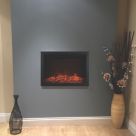 Focal Point Medford Black Remote Control Inset Electric Wall Fire 610mm x 205mm x 460mm