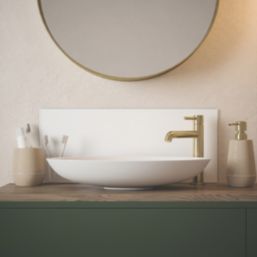 Splashback  Self-Adhesive Bathroom Splashback Matt White 250mm x 600mm x 4mm