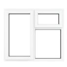 Crystal  Left-Hand & Top Opening Clear Double-Glazed Casement White uPVC Window 1190mm x 1040mm