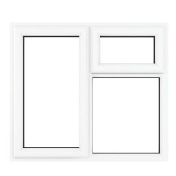 Crystal  Left-Hand & Top Opening Clear Double-Glazed Casement White uPVC Window 1190mm x 1040mm