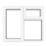 Crystal  Left-Hand & Top Opening Clear Double-Glazed Casement White uPVC Window 1190mm x 1040mm