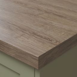 Wilsonart Options Plus Mondego Matt Brown Oak Effect Laminate Breakfast Bar 4100mm x 900mm x 38mm