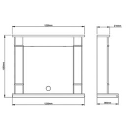 Be Modern Cheshire Stove Surround White 1220mm x 1050mm