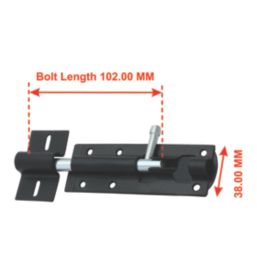 Smith & Locke Adjustable Barrel Gate Bolt Black 102mm