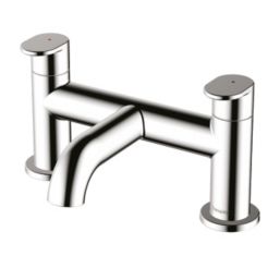Hansgrohe Vernis Blend Chrome 123mm Deck Mounted Lever 2 Tap Holes Bath Mixer Tap
