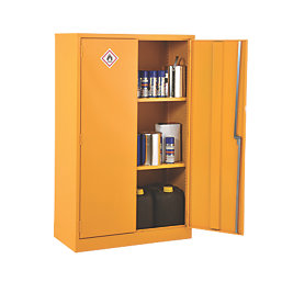 Barton  2-Shelf Hazardous Substance Cabinet Yellow 915mm x 457mm x 1524mm