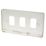 Hager Sollysta WRGP3BS 3-Module Grid Faceplate Brushed Steel