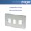 Hager Sollysta WRGP3BS 3-Module Grid Faceplate Brushed Steel