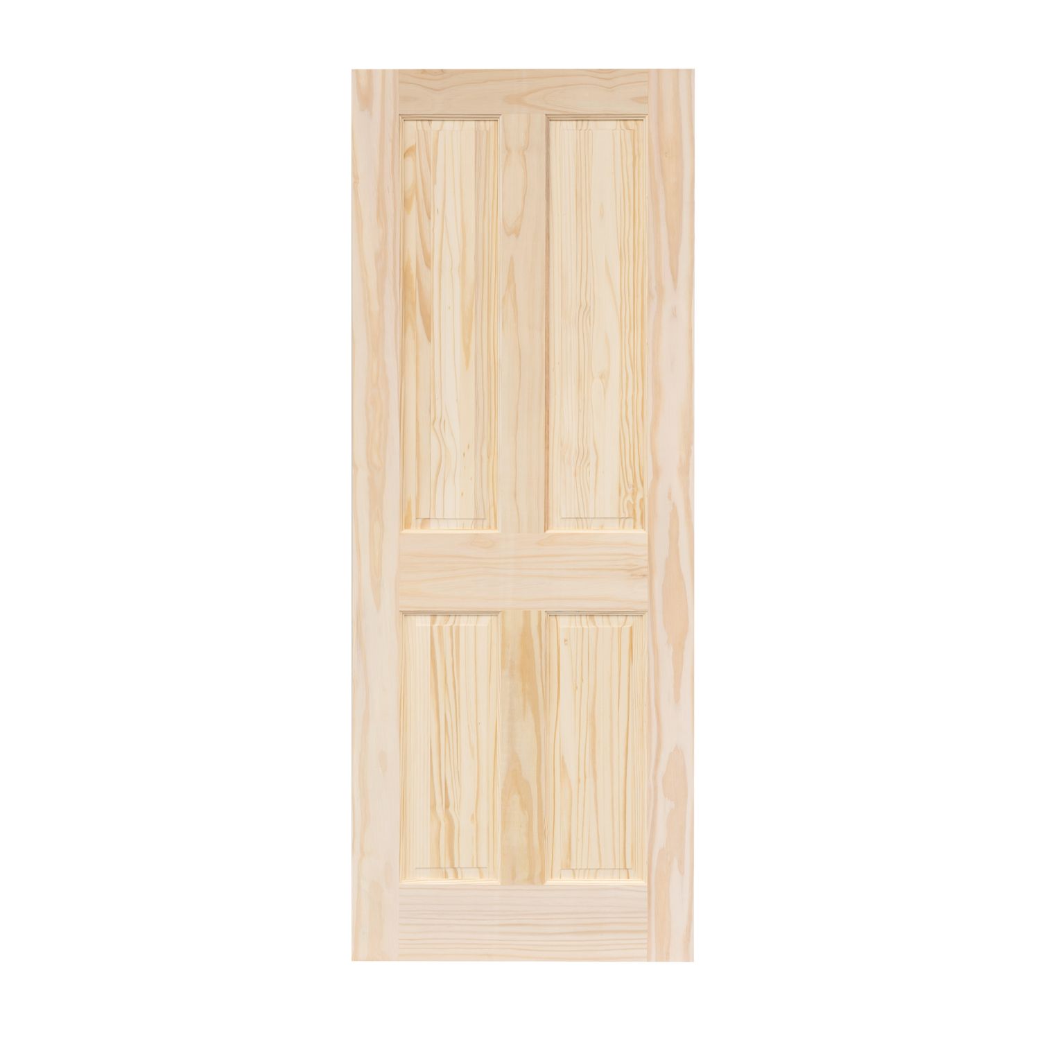 Unfinished Pine Wooden 4-Panel Internal Victorian-Style Door 2040mm x 726mm (114FA)