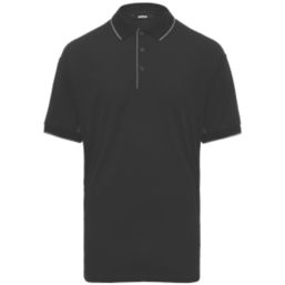 Site Barchan Moisture Wicking Polo Shirt Black Large 46 1/2" Chest