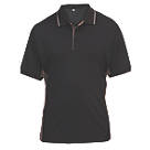 Site Barchan Moisture Wicking Polo Shirt Black Large 46 1/2" Chest