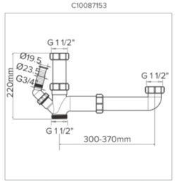 Flomasta Sink Kit w/ Appliance Inlet Gloss White 40mm