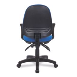 Nautilus Designs Java 300 Medium Back Task/Operator Chair Fixed Arms Blue