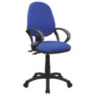 Nautilus Designs Java 300 Medium Back Task/Operator Chair Fixed Arms Blue