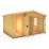 Shire Bourne 13 ' 6" x 14' (Nominal) Apex Timber Log Cabin