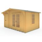 Shire Bourne 13 ' 6" x 14' (Nominal) Apex Timber Log Cabin