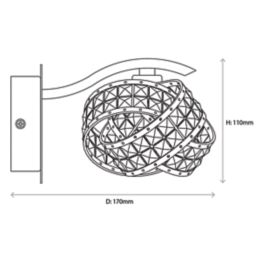 Quay Design Pippa LED Wall Light Chrome 2W 210lm