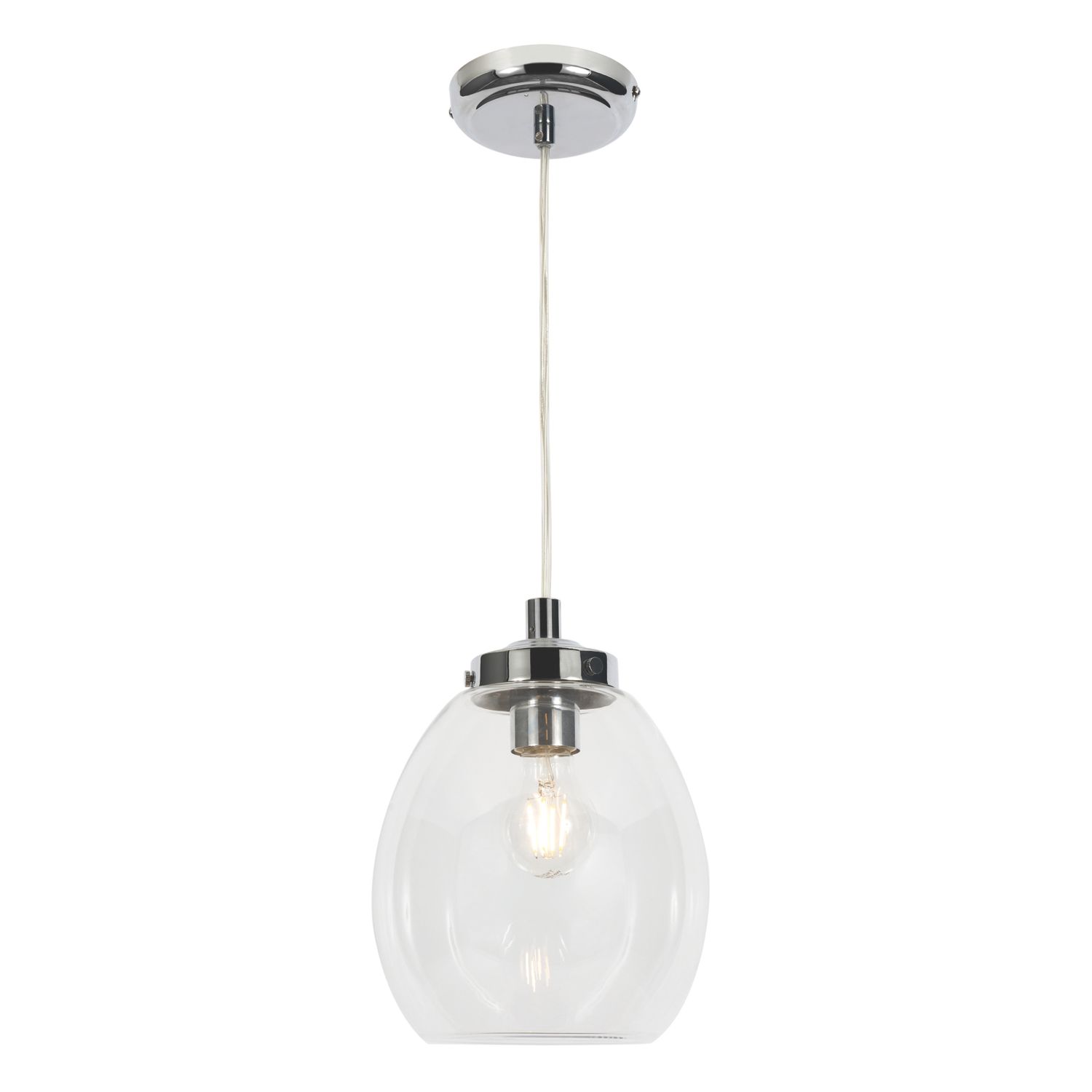 Spa Bryn Adjustable Pendant Light Fitting Chrome (114VJ)