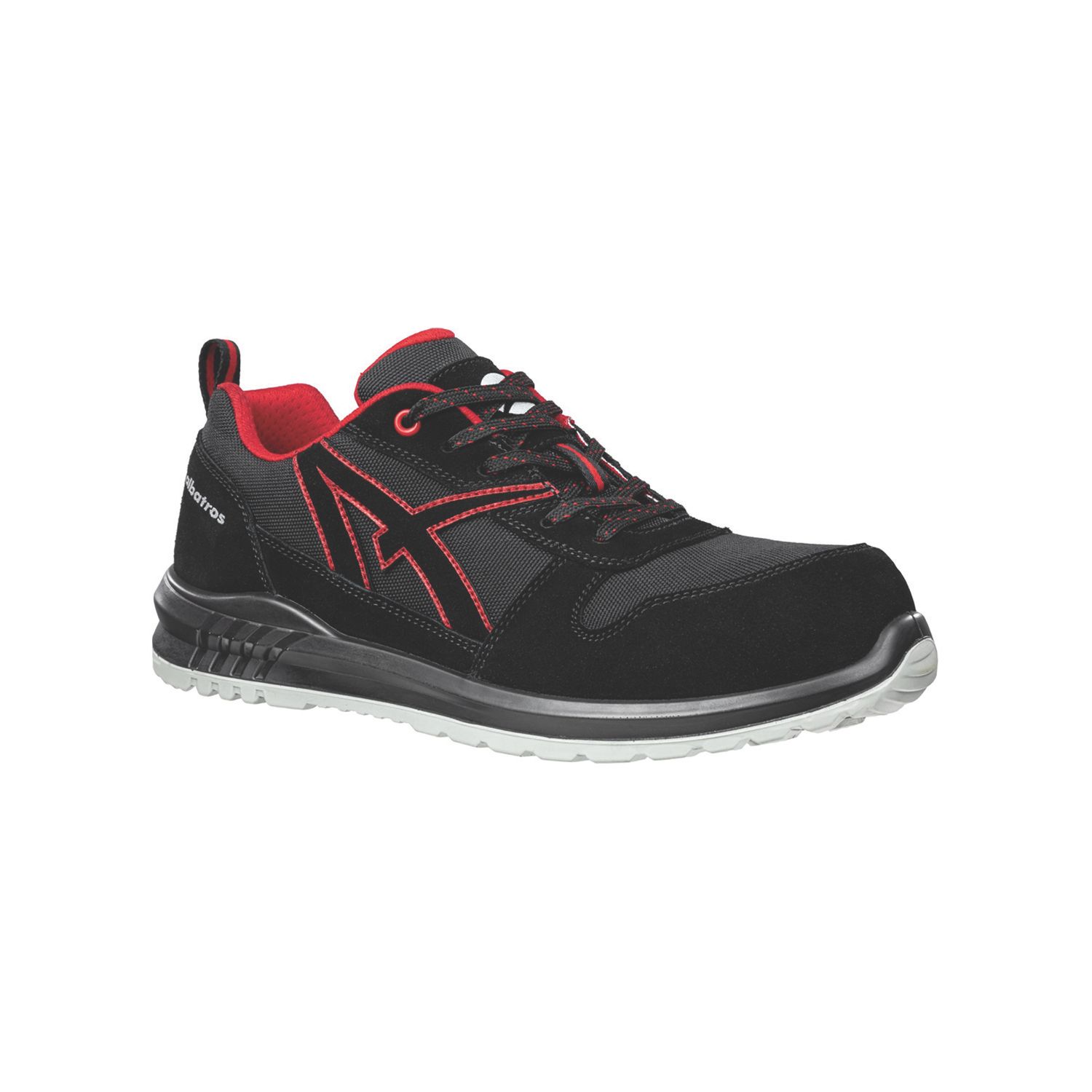 Albatros Clifton Low Size 6 Black/Red Water-Resistant Safety Trainers (114XG)