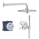 Grohe Grohtherm SmartControl Perfect Rear-Fed Concealed Chrome Thermostatic Shower Set