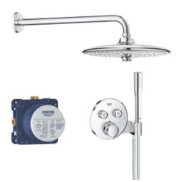 Grohe Grohtherm SmartControl Perfect Rear-Fed Concealed Chrome Thermostatic Shower Set