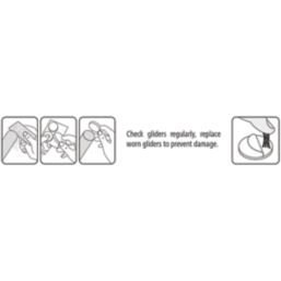 Fix-O-Moll Brown Round Self-Adhesive Furniture Gliders 22mm x 22mm 16 Pack