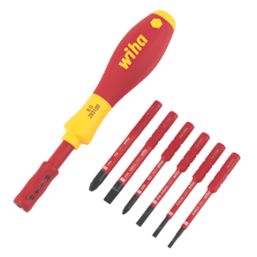 Wiha SlimVario VDE Interchangeable Screwdriver Set 7 Pieces