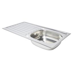 Essentials  1 Bowl Stainless Steel Kitchen Sink & Drainer  940mm x 490mm