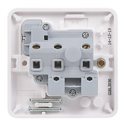 Schneider Electric Lisse 15A 1-Gang SP Switched Round Pin Plug Socket White