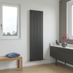 Ximax Fortuna 1800mm x 526mm 3795BTU Black Vertical Designer Radiator