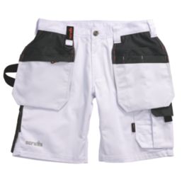 Scruffs Worker Plus Work Shorts White 32" W
