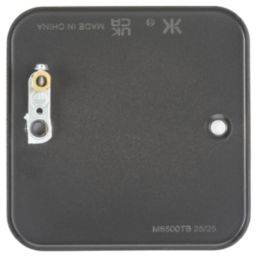 Knightsbridge  1-Gang Metal Clad Blanking Plate Black 1 Pair