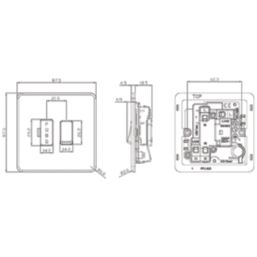 Knightsbridge Screwless 13A Switched Fused Spur  Antique Brass
