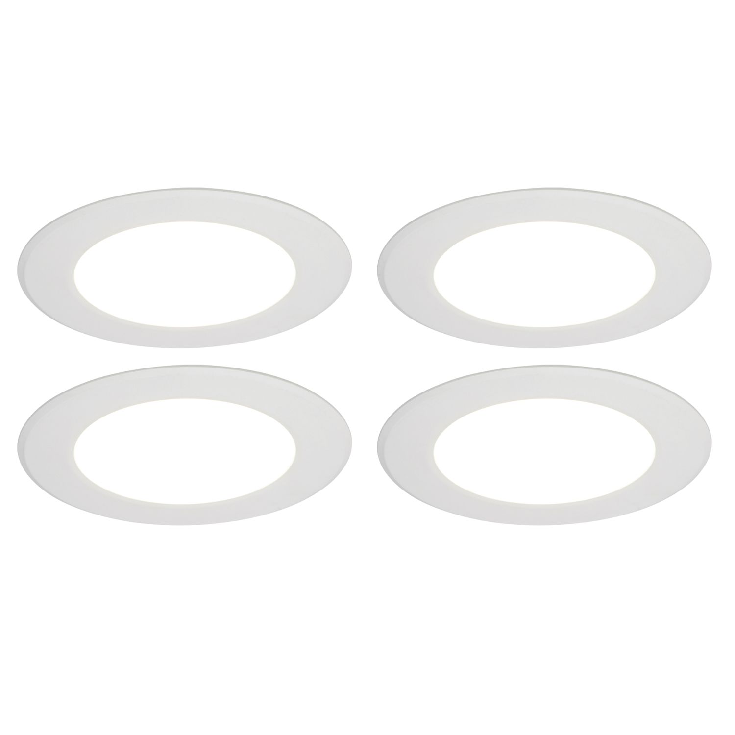 4lite Fixed LED Slim Downlights White 4W 400lm 4 Pack (115GR)