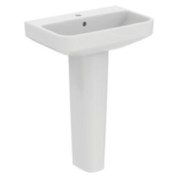 Ideal Standard i.life S Washbasin & Pedestal 1 Tap Hole 600mm