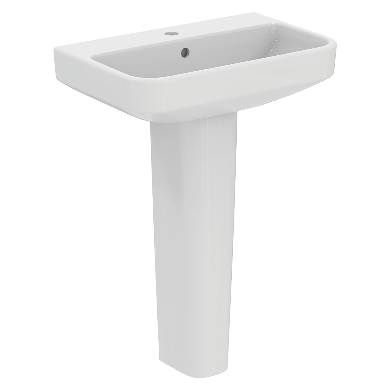Ideal Standard i.life S Washbasin & Pedestal 1 Tap Hole 600mm (115HM)