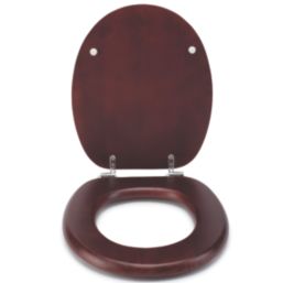 Croydex Davos  Toilet Seat Pine Mahogany