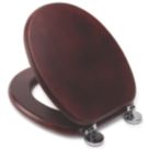 Croydex Davos  Toilet Seat Pine Mahogany